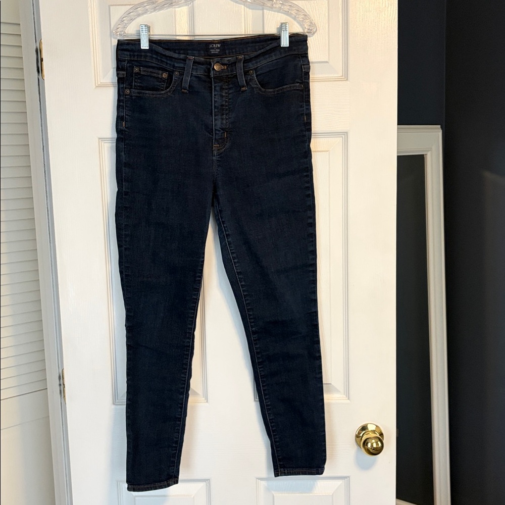 J.Crew Dark Wash High-Rise Skinny Jeans